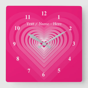 I Love You Wall Clock - Your Name / Text - Love