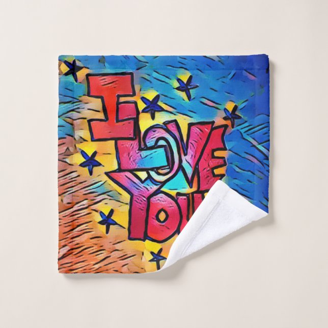 I Love You Wash Cloth (Wash Cloth)
