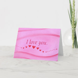 I love you, Wave of Red Hearts greeting card