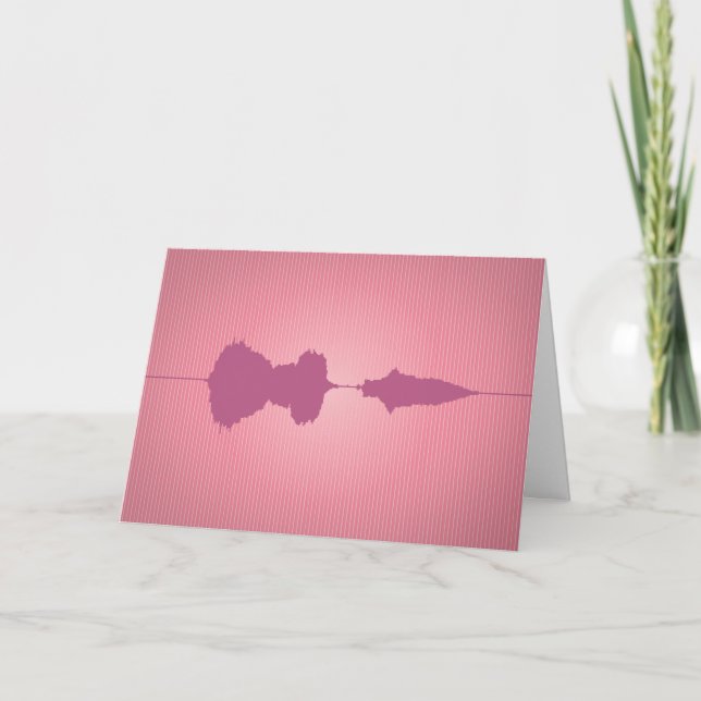 I Love You Waveform Folding Card 2 (Front)