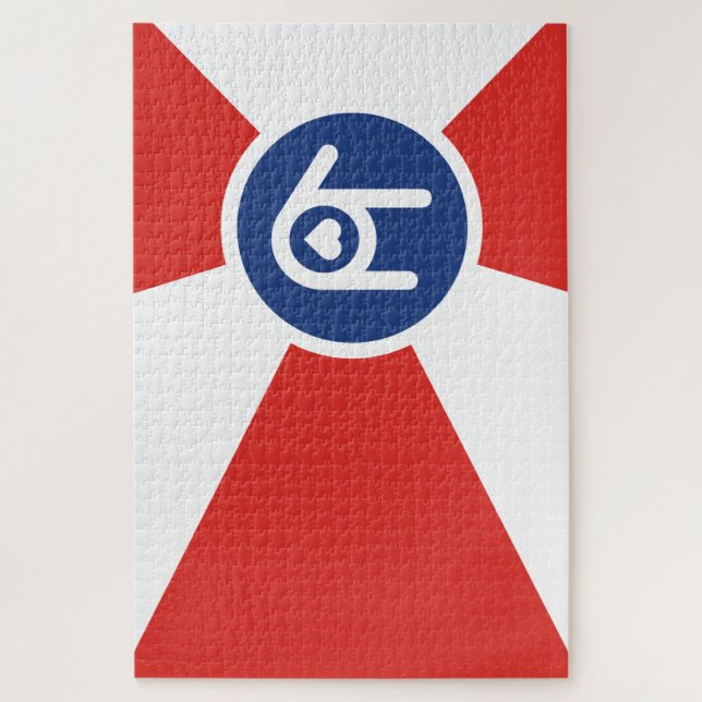 I Love You Wichita Flag Jigsaw Puzzle (Vertical)