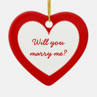 I love you. Will you marry me? Ceramic Tree Decoration