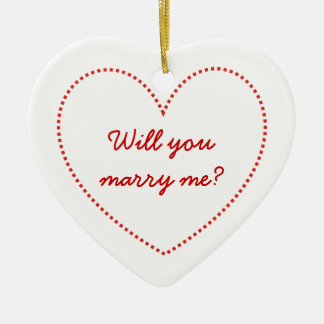I love you. Will you marry me? Ceramic Tree Decoration
