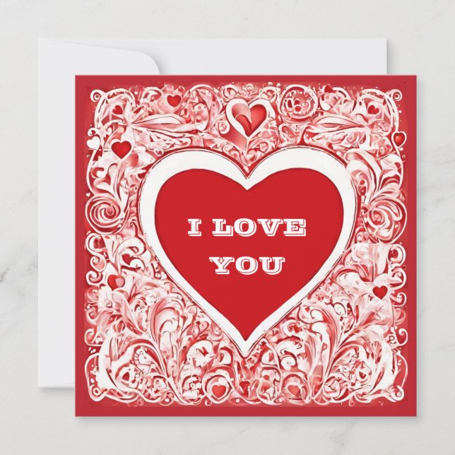 I Love You Will You Marry Me Valentines Card (Front)