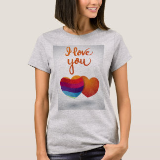I love You with Couple of Hearts T-Shirt