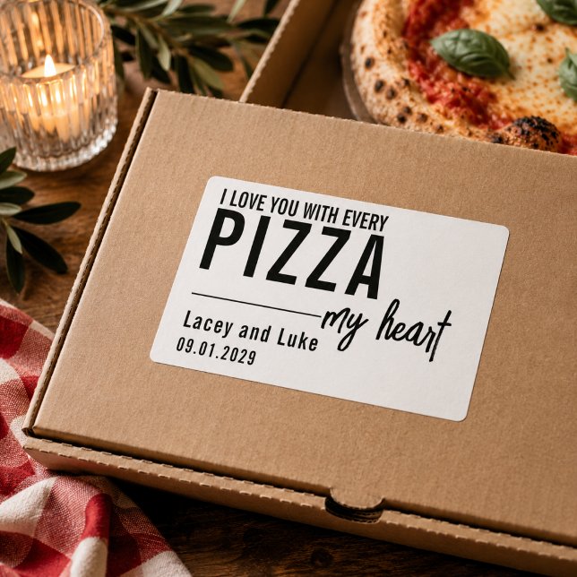 I Love You With Every Pizza | Funny Pizza Party Rectangular Sticker (I Love You With Every Pizza | Funny Pizza Party Rectangular Sticker
)