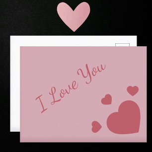 I Love You with Hearts Postcard