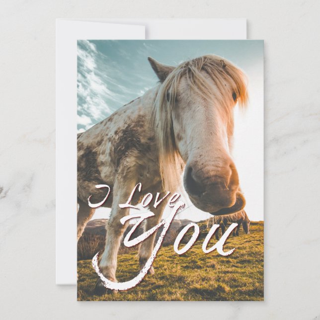 I love you with looking Horse (Front)