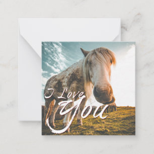 I love you with looking Horse Card