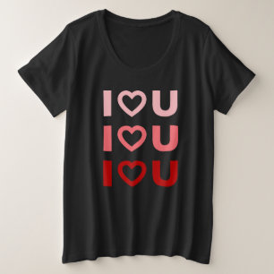 I Love you Women Plus Size T-Shirt