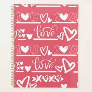 I Love You XOXO Calendar Planner