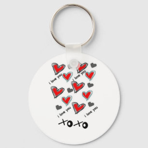 I LOVE YOU XOXO KEY RING