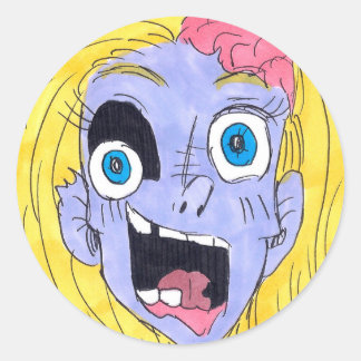 I Love You Zombie Classic Round Sticker