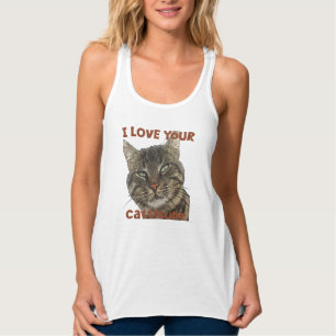 I Love Your Cattitude Fun Pun Quote Singlet