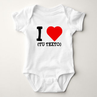 I LOVE + YOUR TEXT BABY BODYSUIT