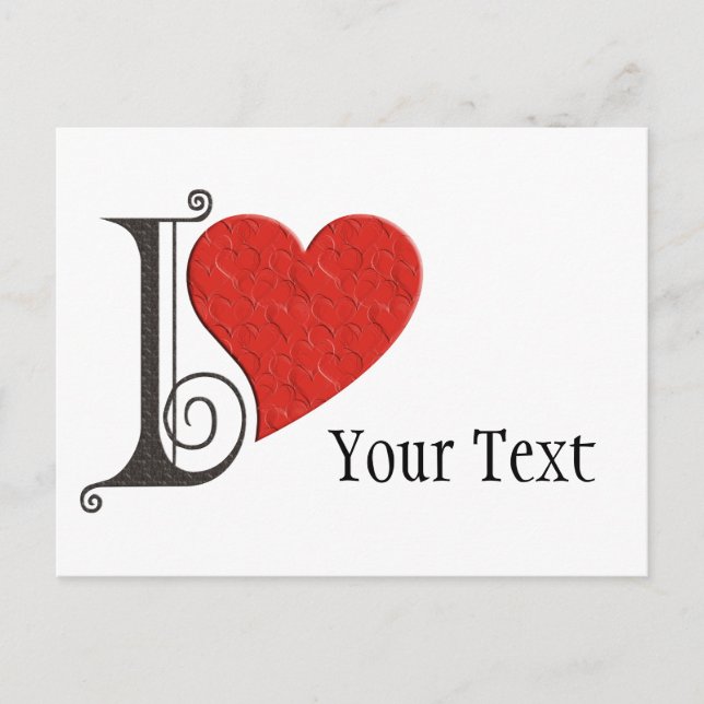 I LOVE ... your text Postcard (Front)