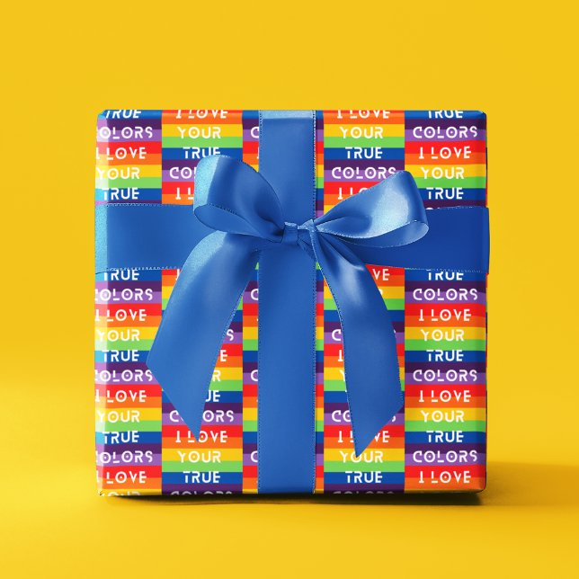 I Love Your True Colours Wrapping Paper Sheets (Empower someone special with these, "I love your true colors" wrapping paper sheets! )