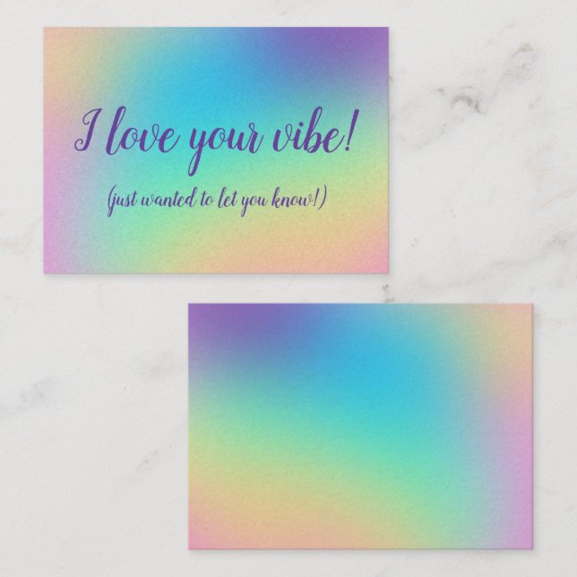 "I Love Your Vibe" Compliment Cards (Front/Back)