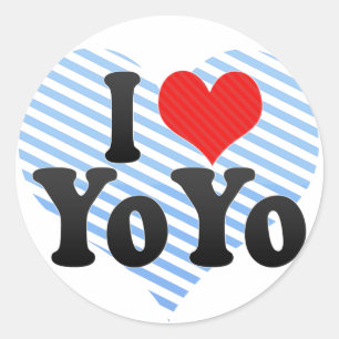 I Love YoYo Classic Round Sticker