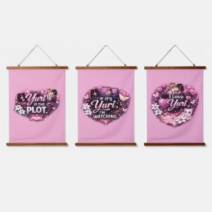 I Love Yuri Kawaii Girls’ Love Anime Aesthetic Hanging Tapestry