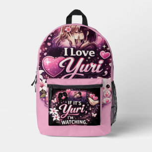 I Love Yuri Kawaii Girls’ Love Anime Aesthetic Printed Backpack