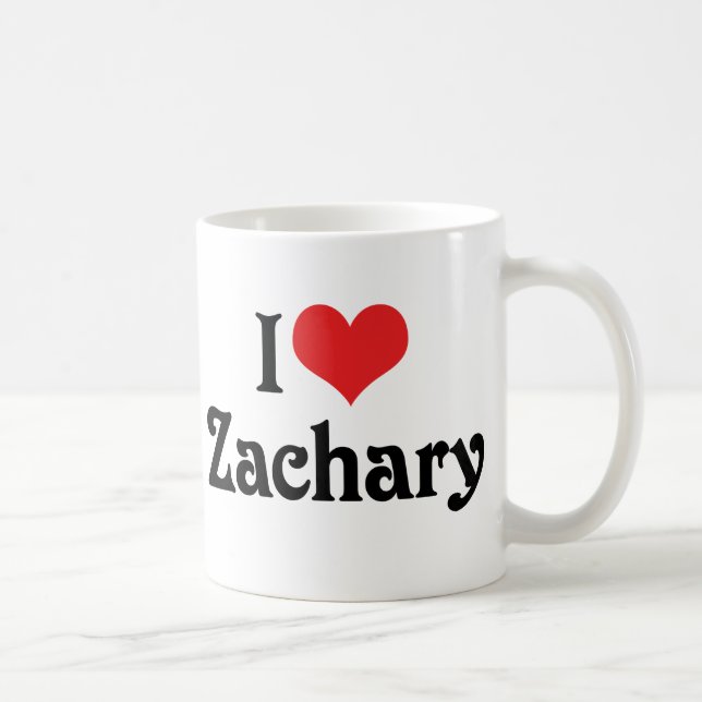I Love Zachary Coffee Mug (Right)