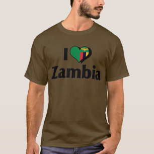 I Love Zambia Flag Shirt