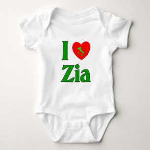 I Love Zia Baby Bodysuit