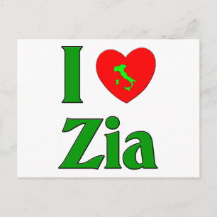 I Love Zia Postcard