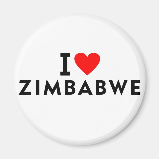 I love zimbabwe country like heart travel tourism magnet (Front)