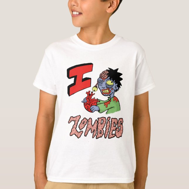 I LOVE ZOMBIES finished 3 T-Shirt (Front)