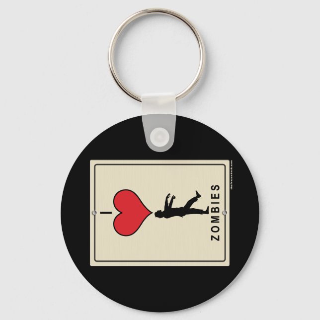 I Love Zombies Key Ring (Front)