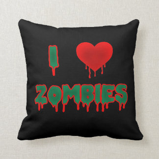 I Love Zombies Pillow