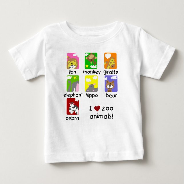 I Love Zoo Animals Toddler Pullover Hoodie (Front)