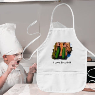 I Love Zucchini! Kids Apron