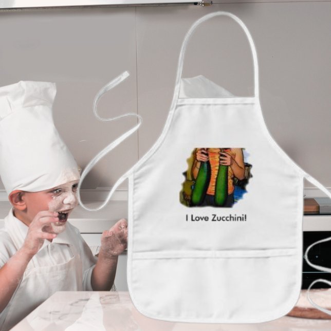 I Love Zucchini! Kids Apron (I Love Zucchini! Kids' Apron)