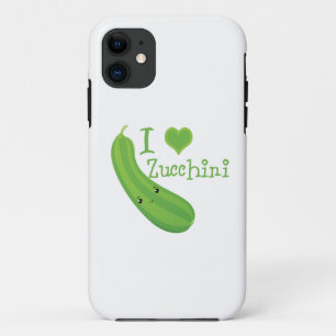 I Love Zucchini Smiling Kawaii Zucchini Case-Mate iPhone Case