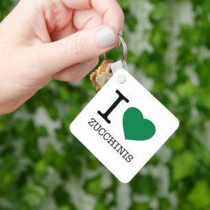 I LOVE ZUCCHINIS KEY RING