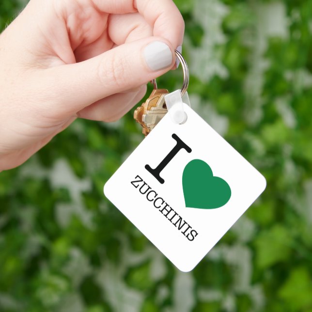 I LOVE ZUCCHINIS KEY RING (Hand)