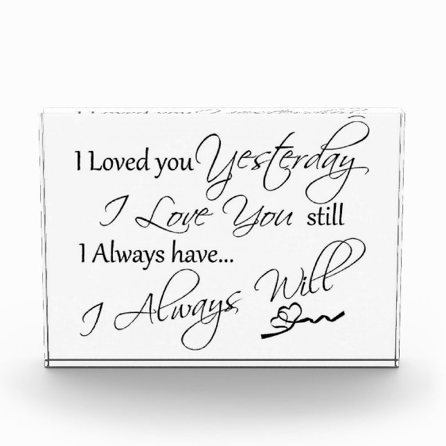 I Loved You Photo Block (Front)