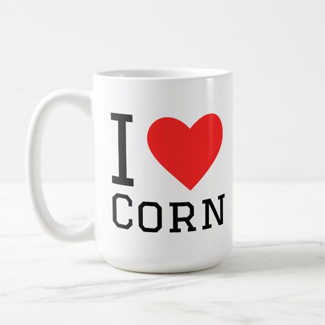 I lover corn coffee mug (Left)