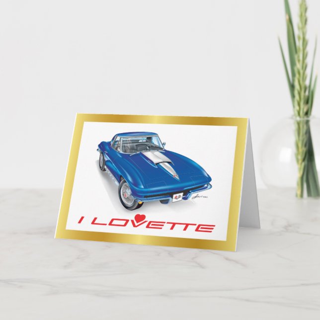 I LOVETTE UNIQUE CAR DESIGN HOLIDAY CARD (Front)