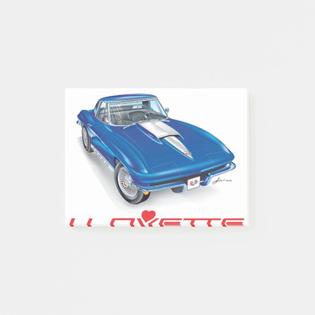 I LOVETTE UNIQUE CAR DESIGN POST-IT NOTES (Front)