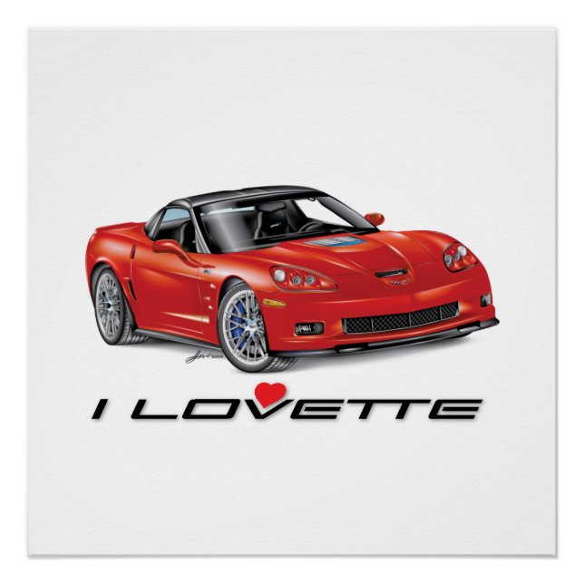 I LOVETTE UNIQUE CAR DESIGN POSTER (Front)