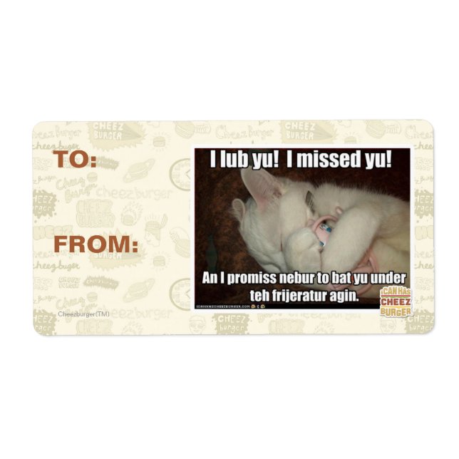 I lub Yu! I missed  yu! (Front)