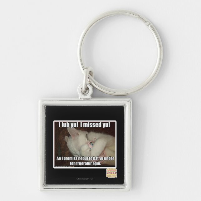 I lub Yu! I missed  yu! Key Ring (Front)