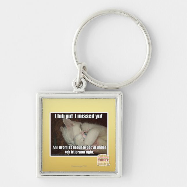 I lub Yu! I missed  yu! Key Ring (Front)
