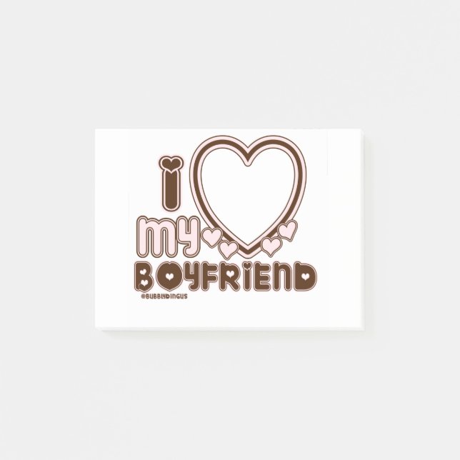 i luv brown bf post-it notes (Front)