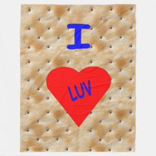 I LUV CRACKERS FLEECE BLANKET