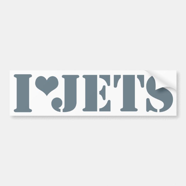 I Luv Jets Bumper Sticker (Front)